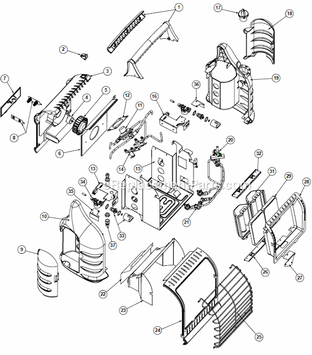 Page A Diagram and Parts List for  Mr Heater Heater